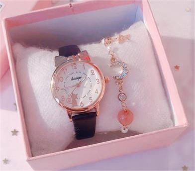 Bērnu pulkstenis, ūdensizturīgs un izturīgs pret nokrišanu, meitenēm, pamatskolas un vidusskolas skolēniem korejiešu versija, jauka meitene, ikdienas bultiņa, multfilmu kvarca pulkstenis