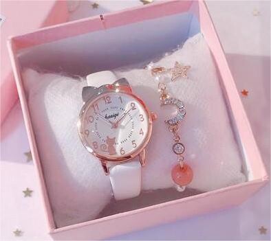 Bērnu pulkstenis, ūdensizturīgs un izturīgs pret nokrišanu, meitenēm, pamatskolas un vidusskolas skolēniem korejiešu versija, jauka meitene, ikdienas bultiņa, multfilmu kvarca pulkstenis