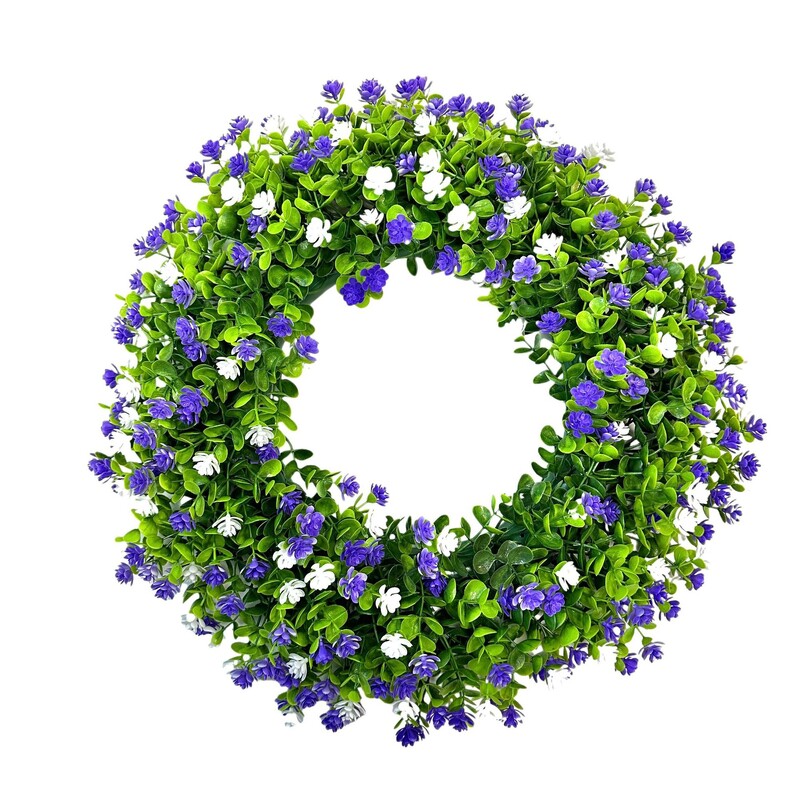 Coroană florală de eucalipt de primăvară și vară coroană de frunze de eucalipt florală decor de primăvară și de vară stea ușă agățată Fabrica de piese