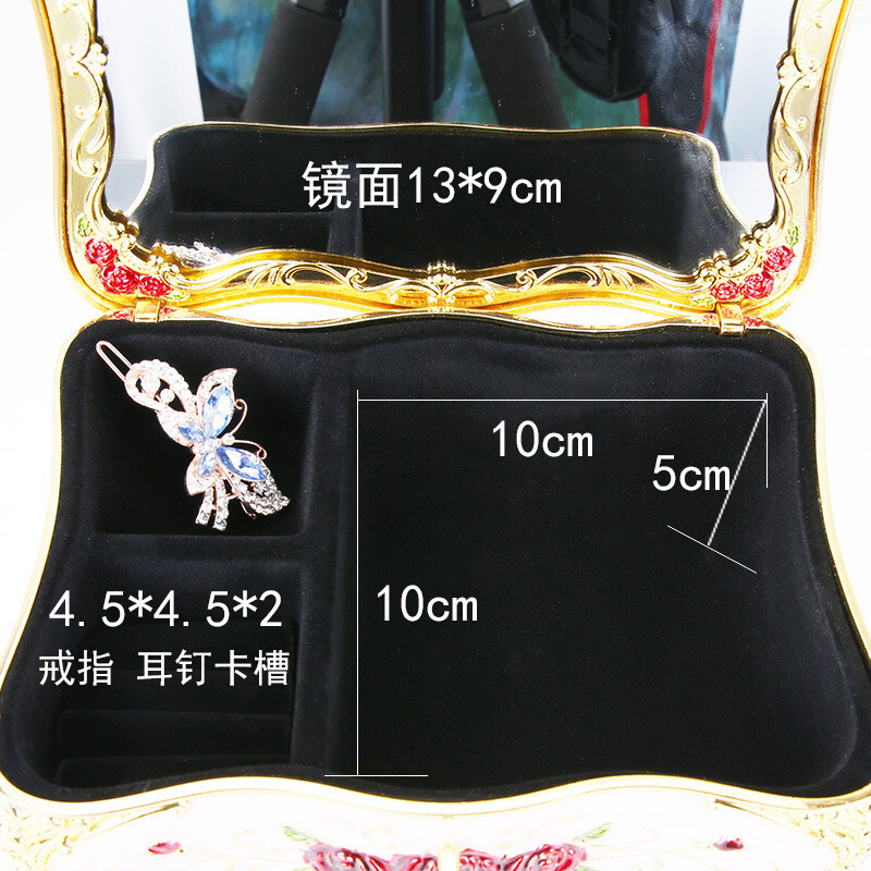 Творческа кутия за бижута Кутия за съхранение на бижута Занаяти с ключалка Европейска ретро метална кутия за бижута творчески пиратски сандък със съкровища