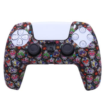 PS5 Silicone Cover Game Handle Silicone Cover Camouflage Cover Watermark Cover Προστατευτικό κάλυμμα Σπρέυ με αίσθηση λαδιού Κάλυμμα ακουαρέλας PS5 Αξεσουάρ