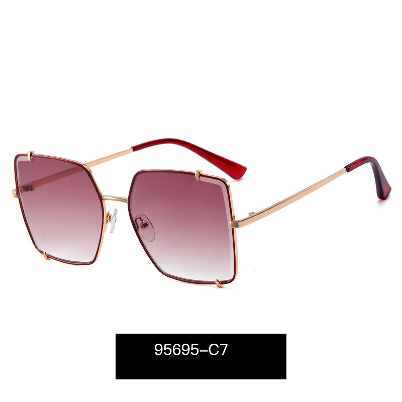 Европейски и американски трансгранични нови модни слънчеви очила с голяма рамка индивидуални слънчеви очила дамски