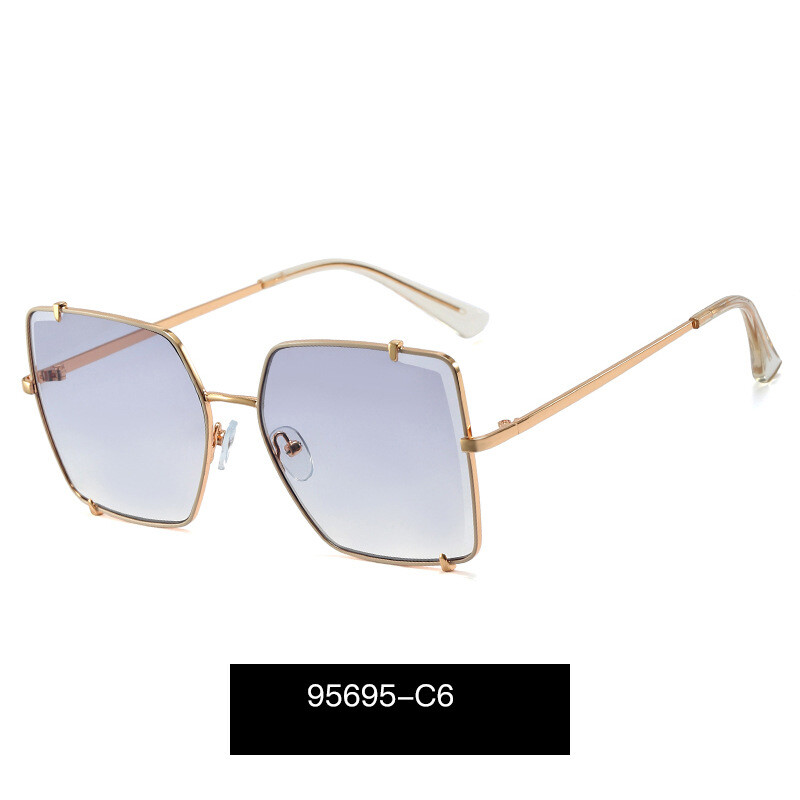Европейски и американски трансгранични нови модни слънчеви очила с голяма рамка индивидуални слънчеви очила дамски