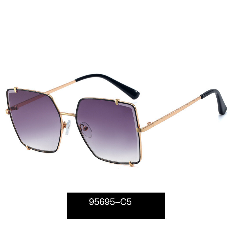 Европейски и американски трансгранични нови модни слънчеви очила с голяма рамка индивидуални слънчеви очила дамски