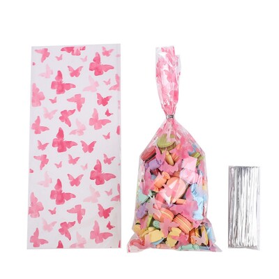 25/50kom Vrećice za slatkiše s leptirima Vrećice za pakiranje poklona Dekoracija za rođendansku zabavu Poklon vrećica za djevojku u gostima Rođendanski pribor Baby Shower