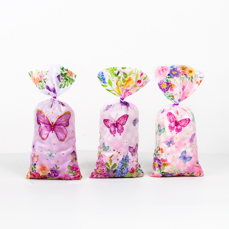 25/50kom Vrećice za slatkiše s leptirima Vrećice za pakiranje poklona Dekoracija za rođendansku zabavu Poklon vrećica za djevojku u gostima Rođendanski pribor Baby Shower