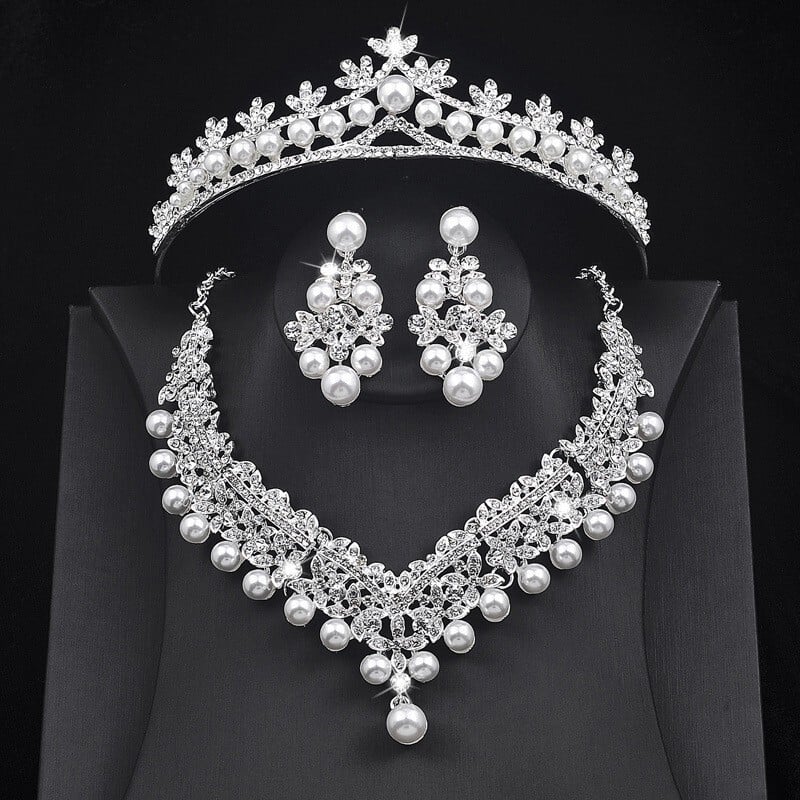 Трансгранична европейска и американска корона за глава булка костюм от три части сватбена рокля вечерна рокля аксесоари благородна и луксозна корона от кристали