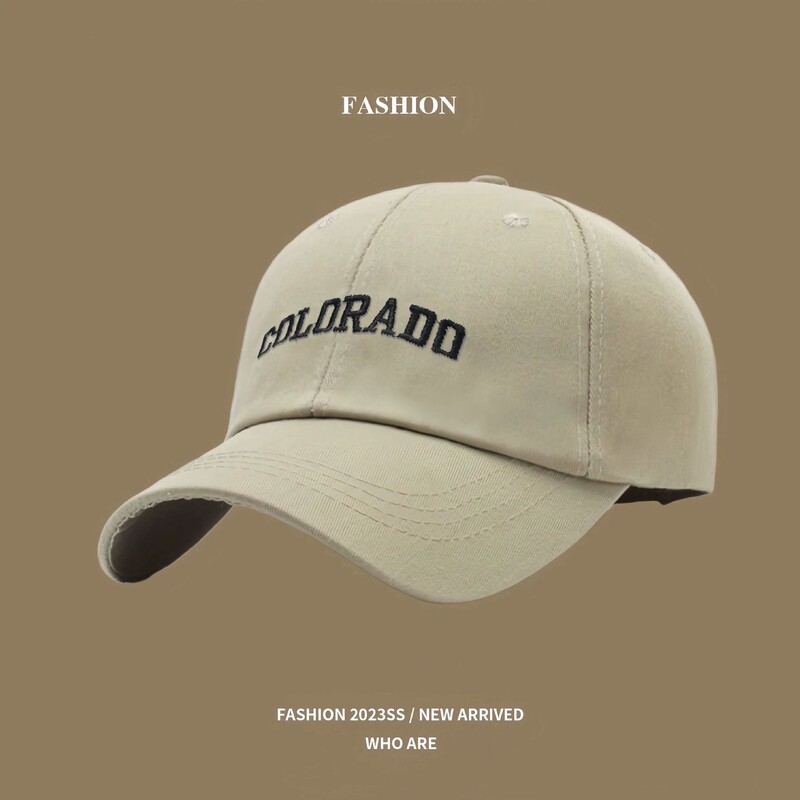 Шапка, дамска есенна и зимна корейска версия, голяма обиколка на главата, бродирана шапка с патешка човка, американска ретро индивидуална бейзболна шапка с козирка за слънце