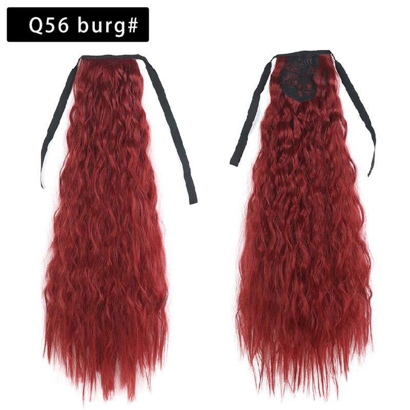 „Cornrow“ garbanotas arklio uodegos perukas, ilgi garbanoti plaukai, dažomas perukas, arklio uodega, surišama uodega