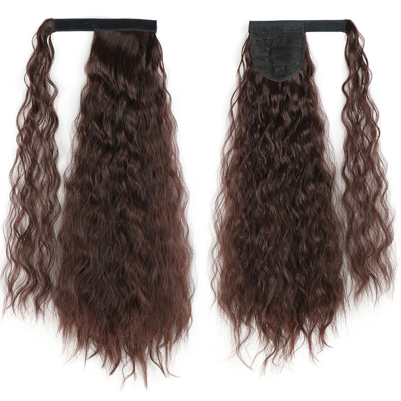 Moteriškas perukas su uodega, kukurūzų šilko uodega, ilgi garbanoti plaukai banguoti Europos ir Amerikos užsienio prekybos perukas su uodega