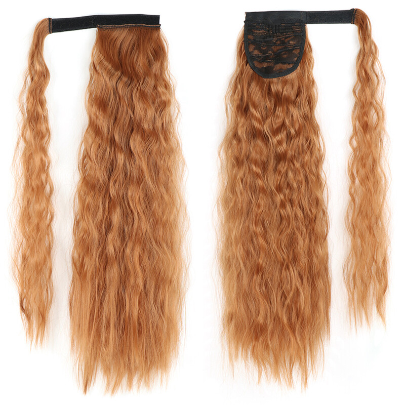 Moteriškas perukas su uodega, kukurūzų šilko uodega, ilgi garbanoti plaukai banguoti Europos ir Amerikos užsienio prekybos perukas su uodega