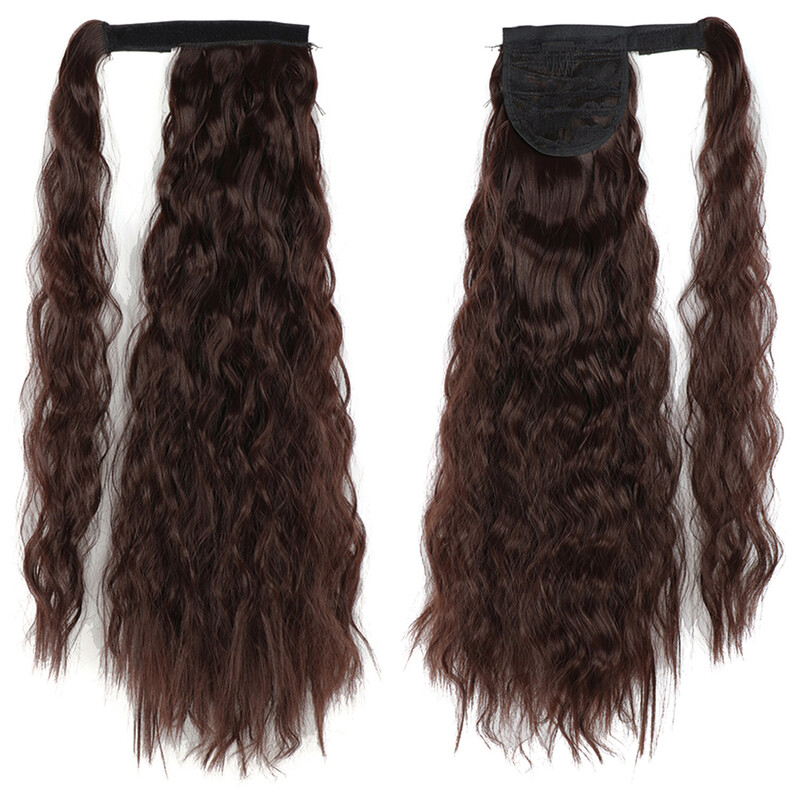 Moteriškas perukas su uodega, kukurūzų šilko uodega, ilgi garbanoti plaukai banguoti Europos ir Amerikos užsienio prekybos perukas su uodega