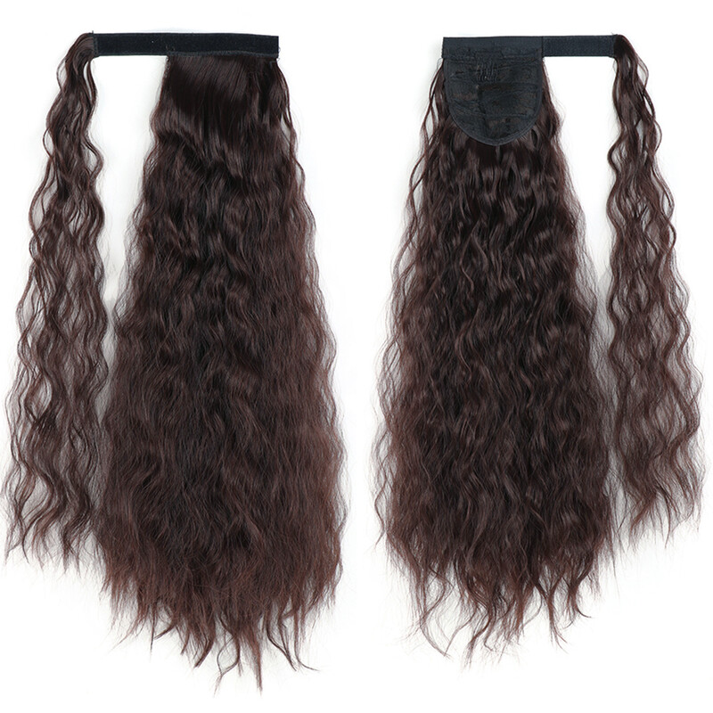 Moteriškas perukas su uodega, kukurūzų šilko uodega, ilgi garbanoti plaukai banguoti Europos ir Amerikos užsienio prekybos perukas su uodega