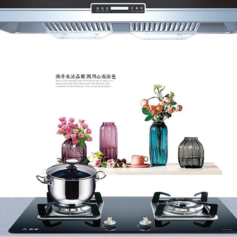 Virtuvės alyvai atsparus lipdukas spintelė viryklė su gartraukiu plytelių sienos lipdukas lipnus tapetas aukštai temperatūrai atsparus vandeniui atsparus drėgmei tapetas