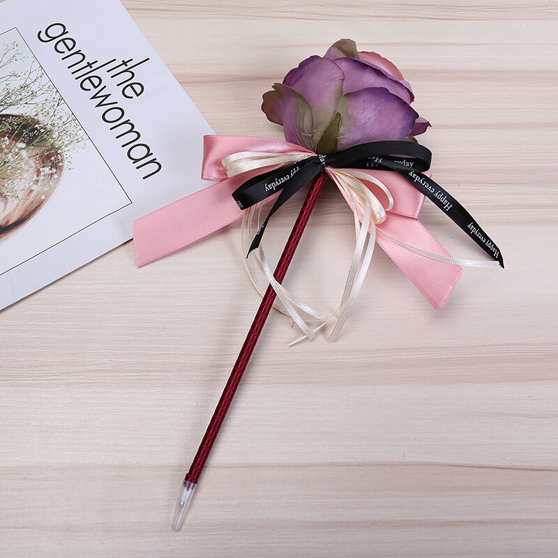 Nauja kūrybinė dovana, imitacinė gėlė, mokytojo dienos dovana, rašiklis, šviežias ilgas rašiklis, gimtadienio dovana