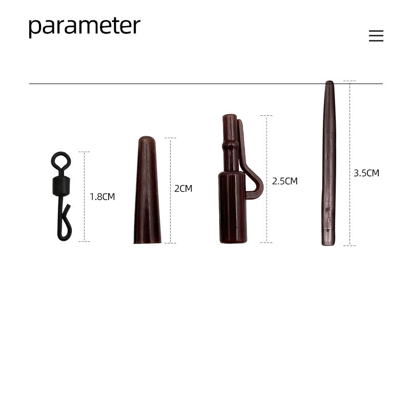 Kalastustarvete tarvikud 40 tükki kabuur Pöörlev karpkala voolik libisemisvastane Euroopa kuum müük karpkalapüügi komplekti hulgimüük