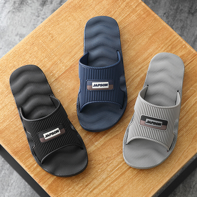 Мъжки външни модерни чехли с голям размер, нехлъзгащо се дебело дъно, масажни чехли за баня, мъжки домашни чехли за четири сезона