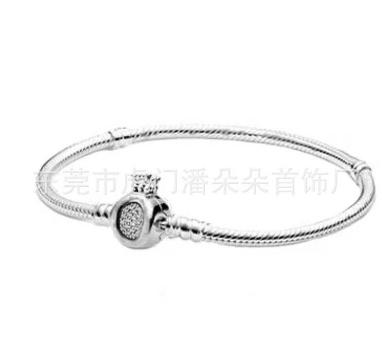 Европейски и американски бижута ins високо качество Panjia ананас гривна направи си сам аксесоари диамант любов змийска кост верига сърцевидна основна верига