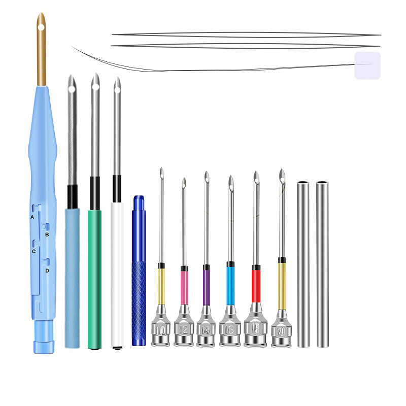 Трансгранични горещи продавани руска бодлива бродерия бъркаща игла за цветя Комплект инструменти за игла за бродерия вълнен кръстат бод игла за цветя