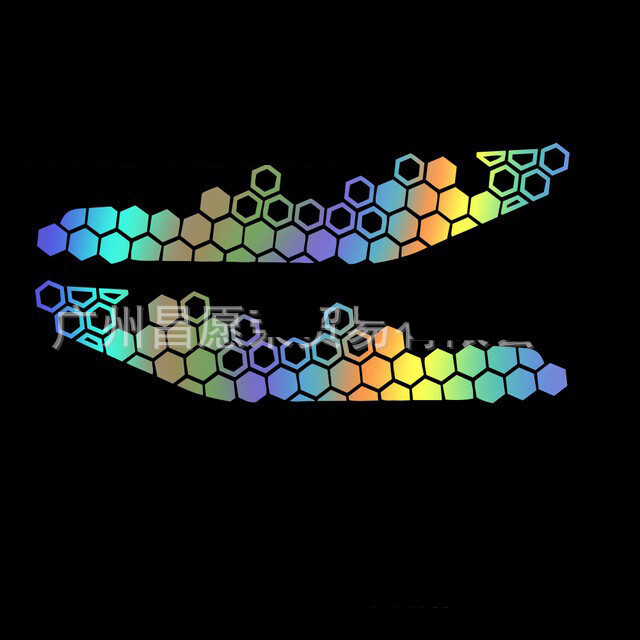 2 vnt korio formos motociklų lipdukai šešiakampiai korio formos automobilių lipdukai asmenybei kūrybiški spalvingi tinklelio automobilių lipdukai