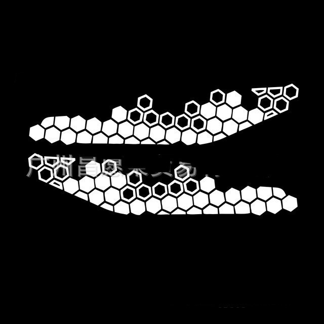 2 vnt korio formos motociklų lipdukai šešiakampiai korio formos automobilių lipdukai asmenybei kūrybiški spalvingi tinklelio automobilių lipdukai