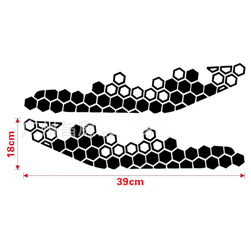 2 vnt korio formos motociklų lipdukai šešiakampiai korio formos automobilių lipdukai asmenybei kūrybiški spalvingi tinklelio automobilių lipdukai