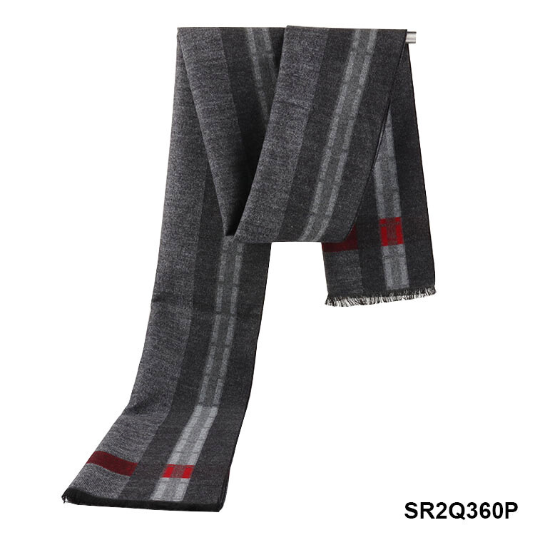 Зимен нов универсален корейски моден имитационен кашмирен шал шал мъжки шал годишна среща Нова година червен шал