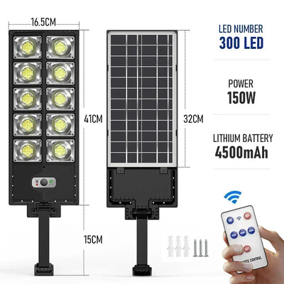 4/6/8/10/12 Heads Jaudīgi āra saules gaismas lukturi 504 LED dārza lampa Saules paneļa lampas Ūdensnecaurlaidīgs kustības sensors Ielas gaisma karsta