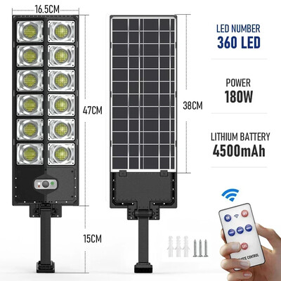 4/6/8/10/12 Heads Jaudīgi āra saules gaismas lukturi 504 LED dārza lampa Saules paneļa lampas Ūdensnecaurlaidīgs kustības sensors Ielas gaisma karsta