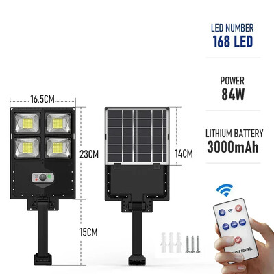 4/6/8/10/12 Heads Jaudīgi āra saules gaismas lukturi 504 LED dārza lampa Saules paneļa lampas Ūdensnecaurlaidīgs kustības sensors Ielas gaisma karsta