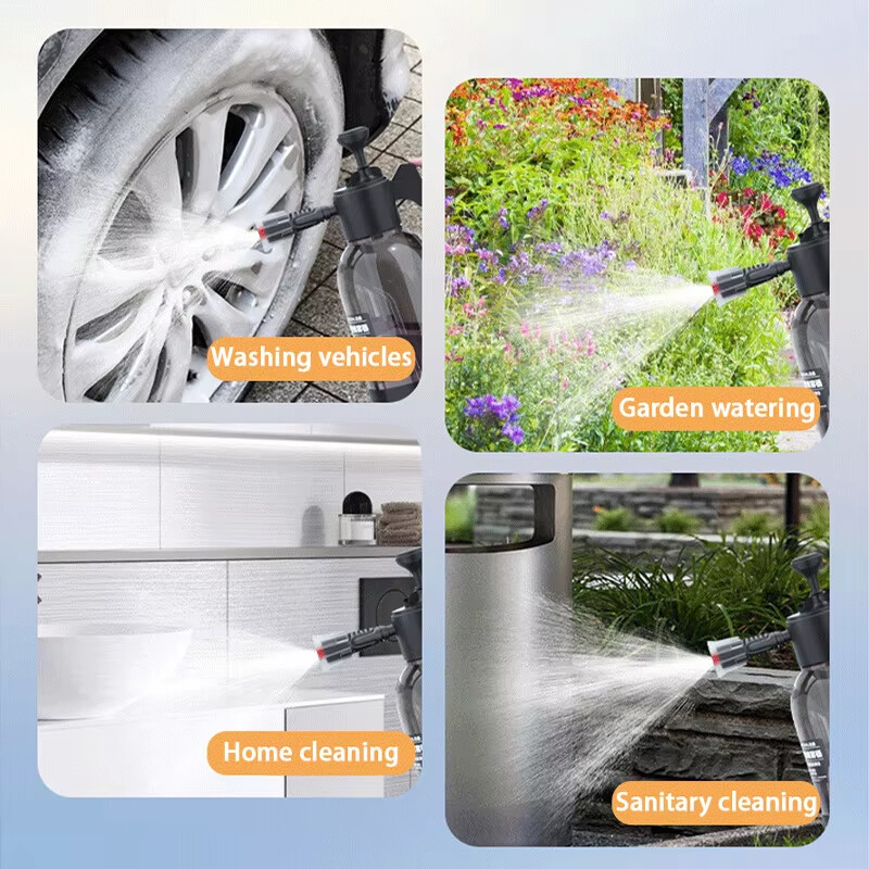 Лейка за автомивка Ръчно пресована лейка за пяна за автомивка домашен автомобил 2L спрей за цветя Лейка за поливане Пръскачка за цветя