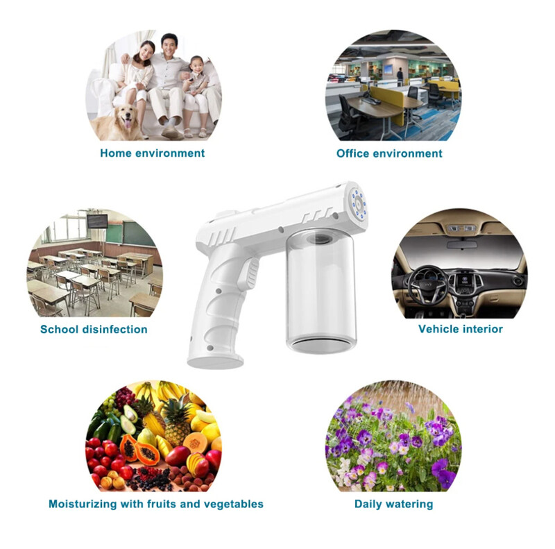 280ML Nano синя светлина пръскачка Barber Безжичен афтършейв Steam USB електрически спрей дезинфекционен пистолет за градински пулверизатор Инструменти