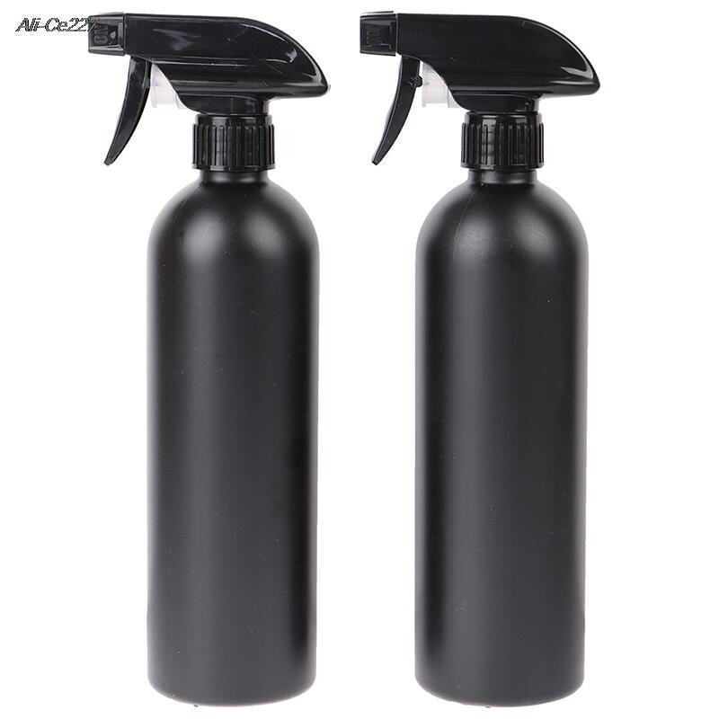 2PCS 500ml пластмасова черна тригерна бутилка Спрей за почистване на автомобили Многофункционална бутилка