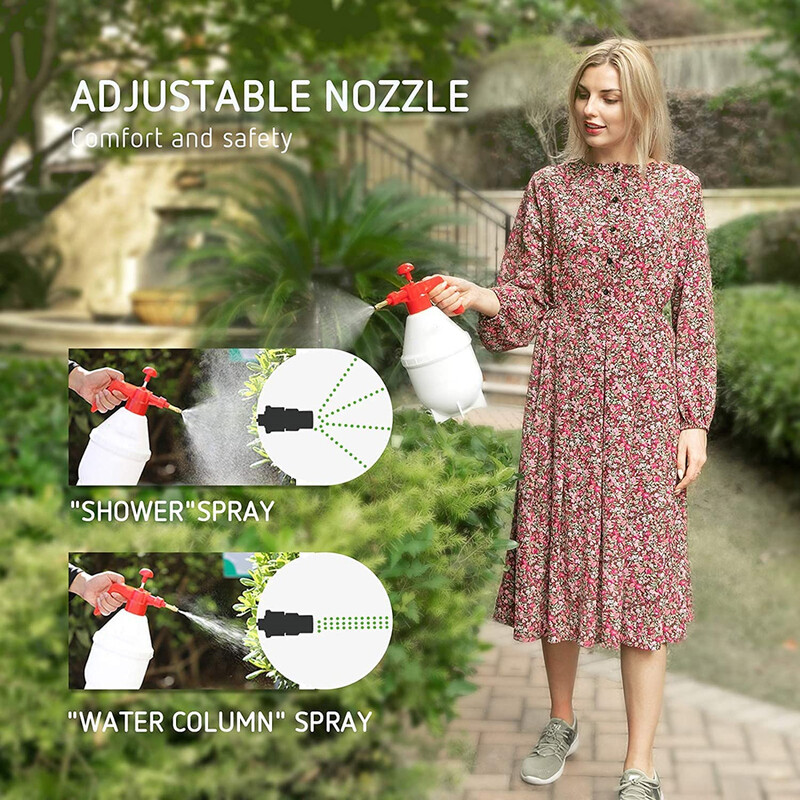 1,5 л ръчна пръскачка под налягане, бутилка със спрей за цветя за поливане на градина за инструменти за напояване в градината, дезинфекция, бутилка за пръскачка за вода