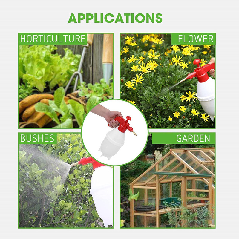 1,5 л ръчна пръскачка под налягане, бутилка със спрей за цветя за поливане на градина за инструменти за напояване в градината, дезинфекция, бутилка за пръскачка за вода