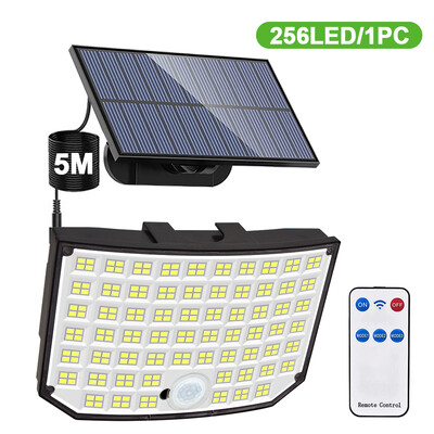 Saules gaisma āra 328/348 LED integrēts īpaši spilgts kustības sensors Spēcīga jauda IP65 ūdensizturīgs 3 darba režīmi dārza siena