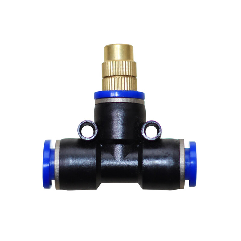 10 комплекта регулируеми комплекти за пулверизиране на медна пръскачка 8 мм дюзи с OD + T конектори за устройства за мъгла за поливане на растения