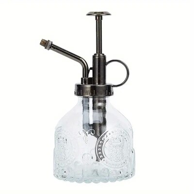 1db üveg locsoló spray palack, Vintage bronz műanyag felső szivattyús öntözőkanna Glass Spary Bottle Plant Mister, szobanövényekhez,