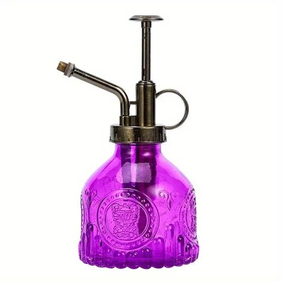 1db üveg locsoló spray palack, Vintage bronz műanyag felső szivattyús öntözőkanna Glass Spary Bottle Plant Mister, szobanövényekhez,
