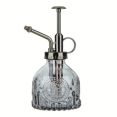 1db üveg locsoló spray palack, Vintage bronz műanyag felső szivattyús öntözőkanna Glass Spary Bottle Plant Mister, szobanövényekhez,