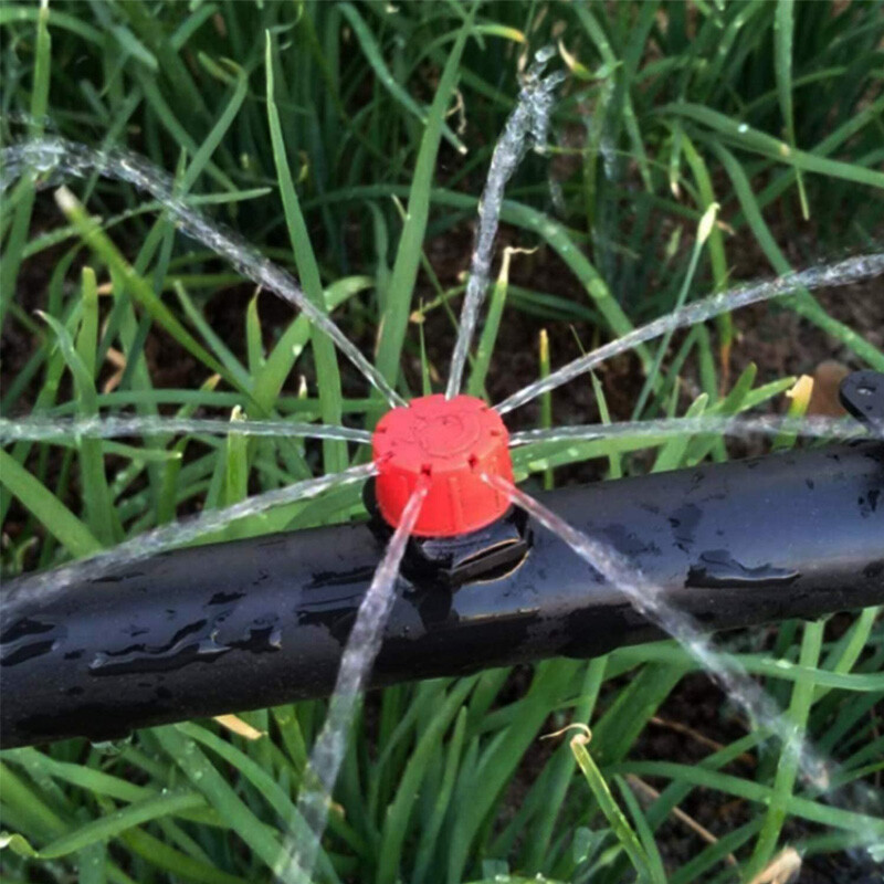 20/50Pcs 360 градуса регулируеми капкообразуватели за напояване Разпръсквачи 1/4 инча емитери Капково за напоителна система Балкон Двор Оранжерия