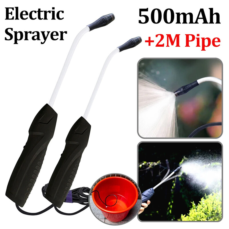 Автоматична градинска пръскачка Акумулаторна пръскачка за растения с 2M маркуч Преносими инструменти за поливане на трева с дръжка Автомобилна пръскачка