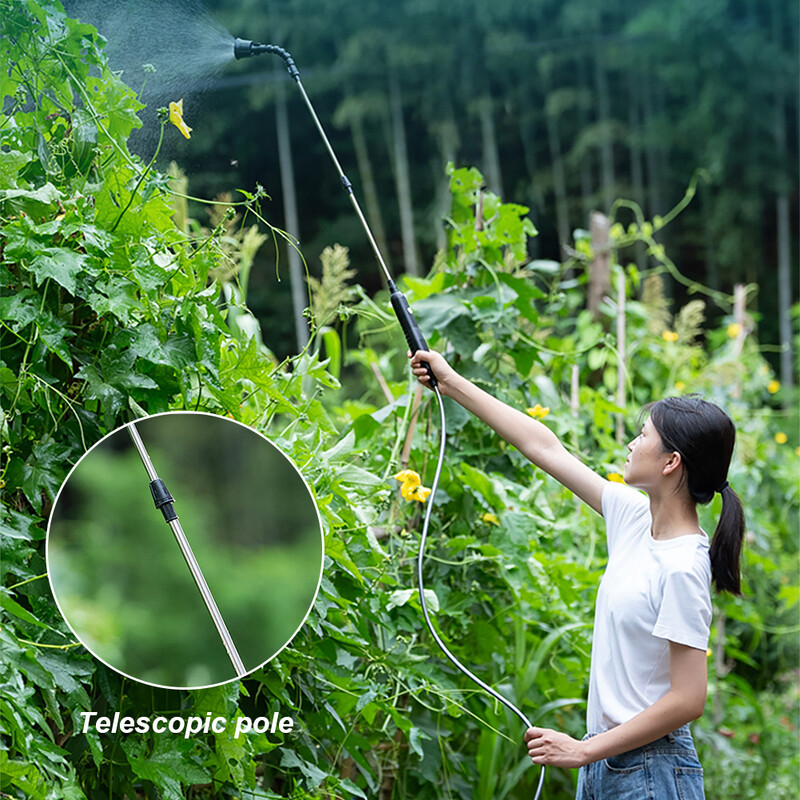 USB акумулаторна преносима електрическа пръскачка с 2/4 дюзи за мъгла Електрическа градинска пръскачка Инструмент за напояване за почистване на градината