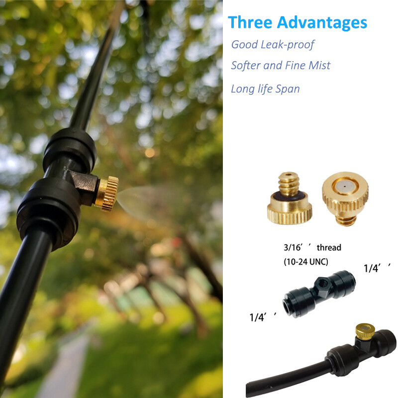 6/9/12/15/18m Външно охлаждане Система за замъгляване на вътрешен двор Вентилатор Охладител Водна мъгла Спрей за градината Система за замъгляване с гореща мъгла