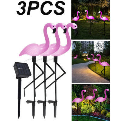 3 db āra saules gaismas lukturi Flamingo dārza Led Stake ūdensnecaurlaidīgs celiņš zāliena pagalms ainavu celiņš dekoratīvs Ligs