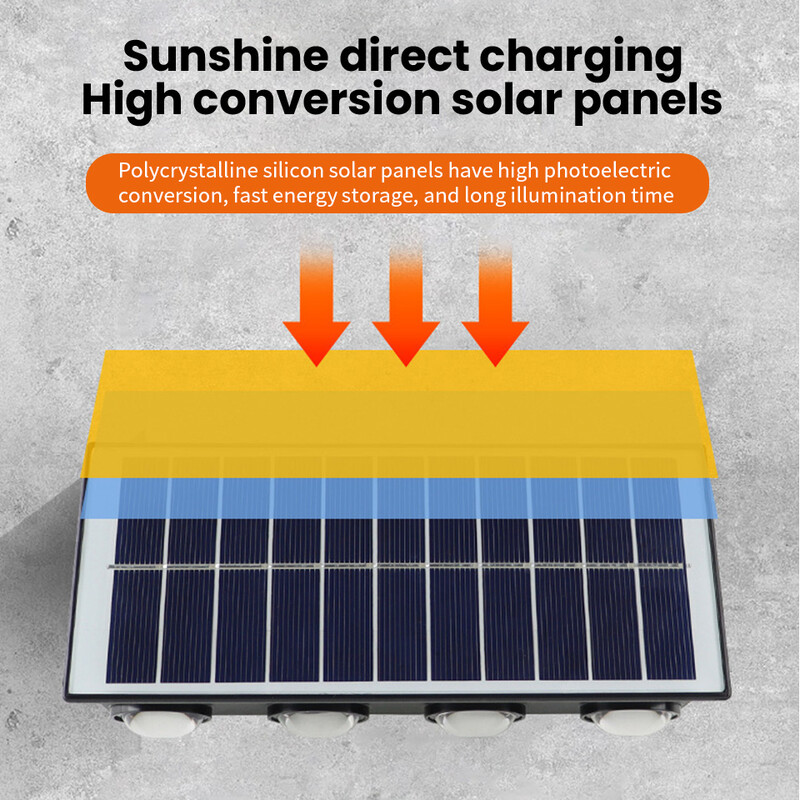 LED соларни прожектори Външни стенни лампи Водоустойчиви 8 W градински декор Лампи нагоре и надолу Осветление за двор, веранда, балкон, градина