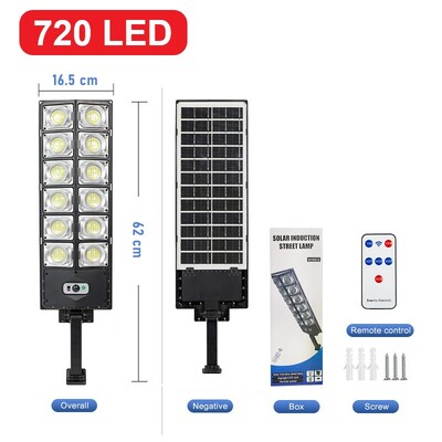 7700LM napelemes LED lámpa kültéri legerősebb kültéri napelemes lámpa 720 LED 3 üzemmódú távirányító vízálló fényű kerti utcai lámpa