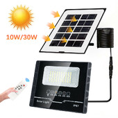 Solar Flood Lights 10W 30W kültéri napelemes LED lámpák LED napenergiával működő spotlámpák kültéri vízálló reflektor távirányítóval