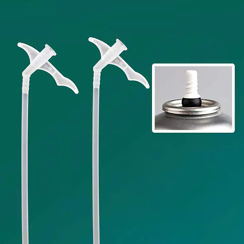 10 бр./лот Тръби за пръскане от пяна Запълване на празнини на дюзата Полиуретанова пяна Свързване на пистолет за лепило Смяна на тръба Направи си сам изолационна тръба от пяна