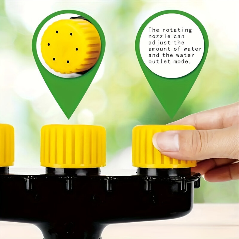Селскостопански спрей с множество глави, дюза за разпръскване на градински тревни площи, напояване на земеделски зеленчуци, регулируем инструмент за поливане с голям поток